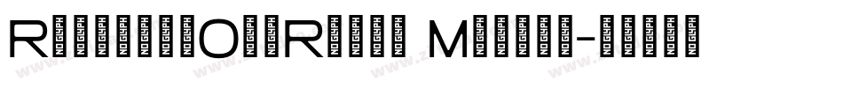 RodgauerOneRound Medium字体转换